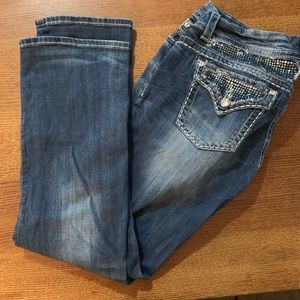 Miss Me Rhinestone Bootcut Jeans